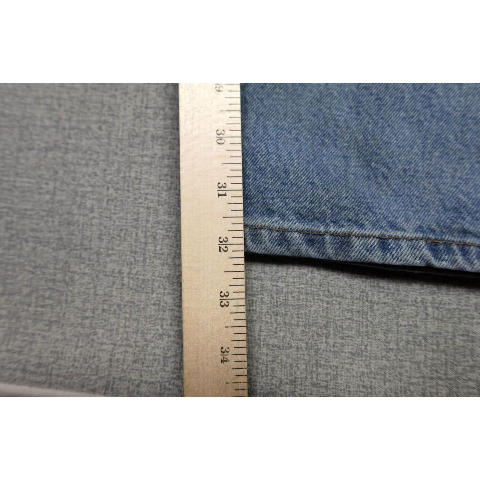 Carhartt VINTAGE Carhartt Jeans Mens 36x32 Blue Denim Straight Leg Leather Patch 5-Pocket Zip Fly Carhartt Patch B40 KVL Mens Modern Straight Jeans Size US 36 / EU 52 - 5 Thumbnail