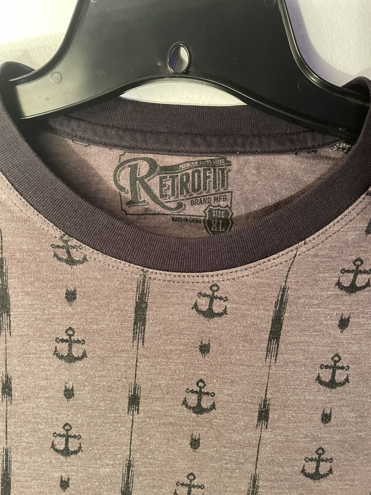 Other Anchor Print // Black // Nautical Pocket T-Shirt // Large Size US XL / EU 56 / 4 - 3 Thumbnail