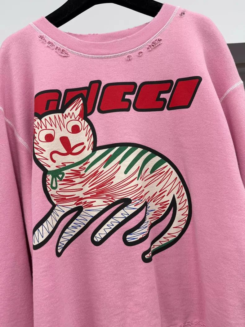 Gucci Gucci Pink old cat sweatshirt Size XS / US 0-2 / IT 36-38 - 2 Thumbnail