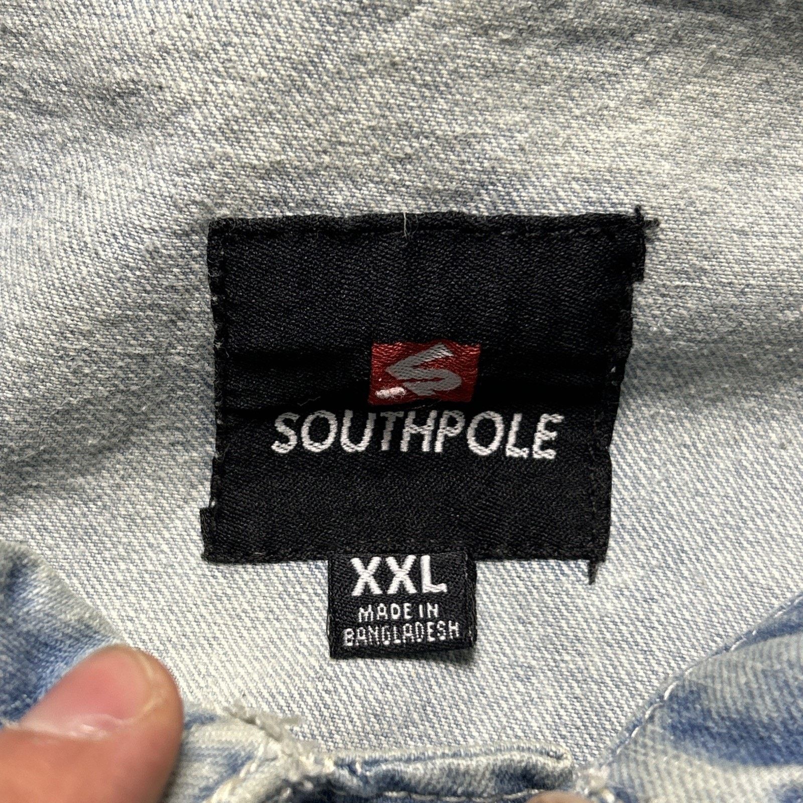 Southpole Southpole Denim Jacket Womens 2XL P031 Type 3 2000s Grunge Size US XXL / EU 58 / 5 - 3 Thumbnail