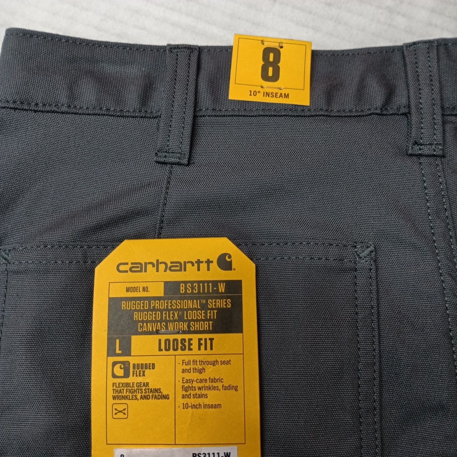 Carhartt Carhartt Women's Canvas Work Shorts Gray Loose Fit Size 8 Size 30" / US 8 / IT 44 - 5 Thumbnail