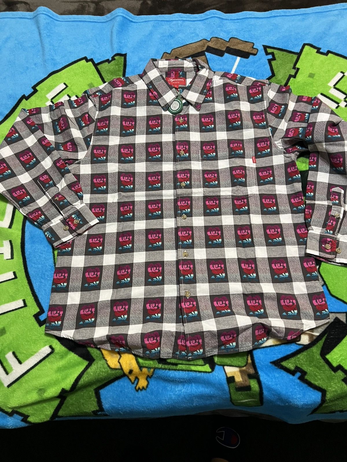 Supreme 🔥SS19 Supreme Buffalo Plaid Rose L/S BUTTON UP SMALL🔥 Size US S / EU 44-46 / 1 - 1 Thumbnail