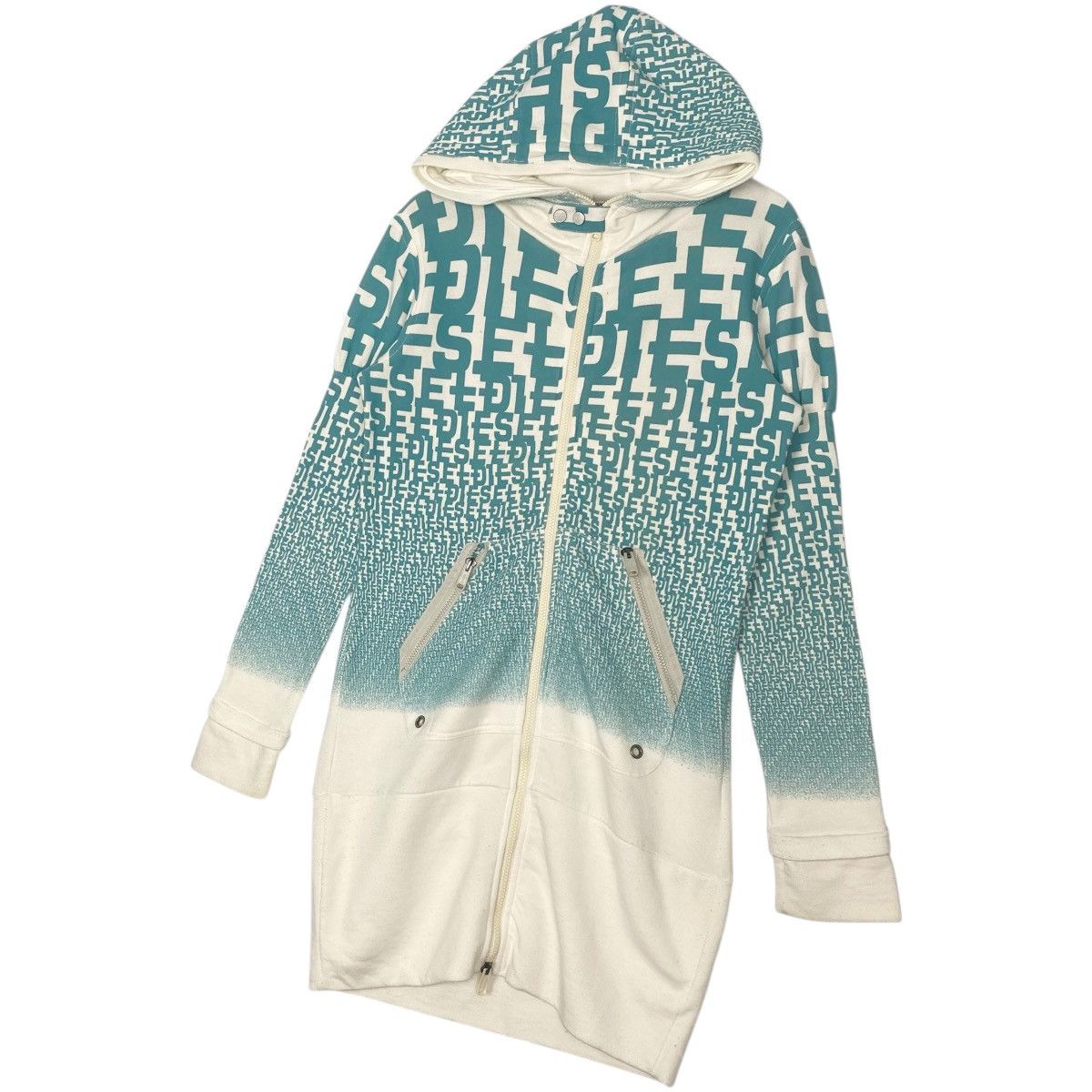Vintage Vintage Diesel Full Zip Sweater Hoodie All Over Print Size M Size US M / EU 48-50 / 2 - 2 Thumbnail