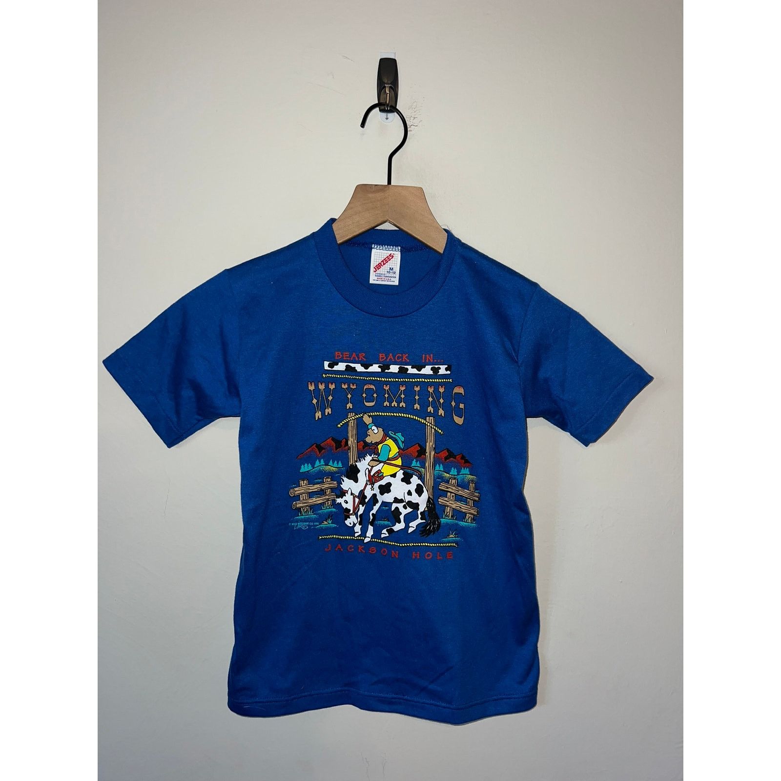 Jerzees 90s Youth Bear Back In Wyoming Jackson Hole Shirt M 10-12 Size US M / EU 48-50 / 2 - 1 Thumbnail