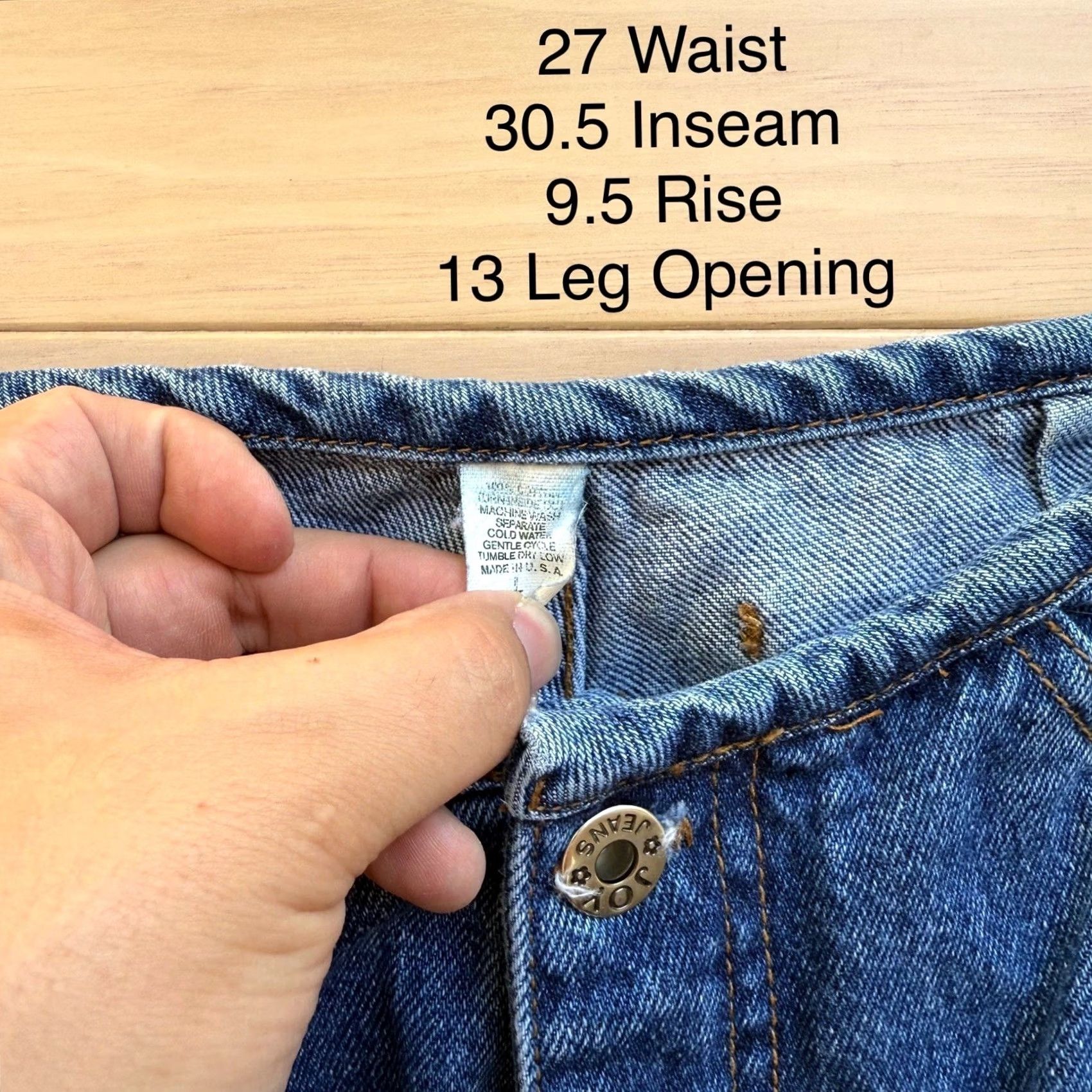 Vintage VINTAGE Joy Flare Jeans 27 Blue Y2K Bell Bottoms Made in USA Butterfly Art Boho Jeans 5-Pocket Womens Medium Blue Size 27" / US 4 / IT 40 - 5 Thumbnail