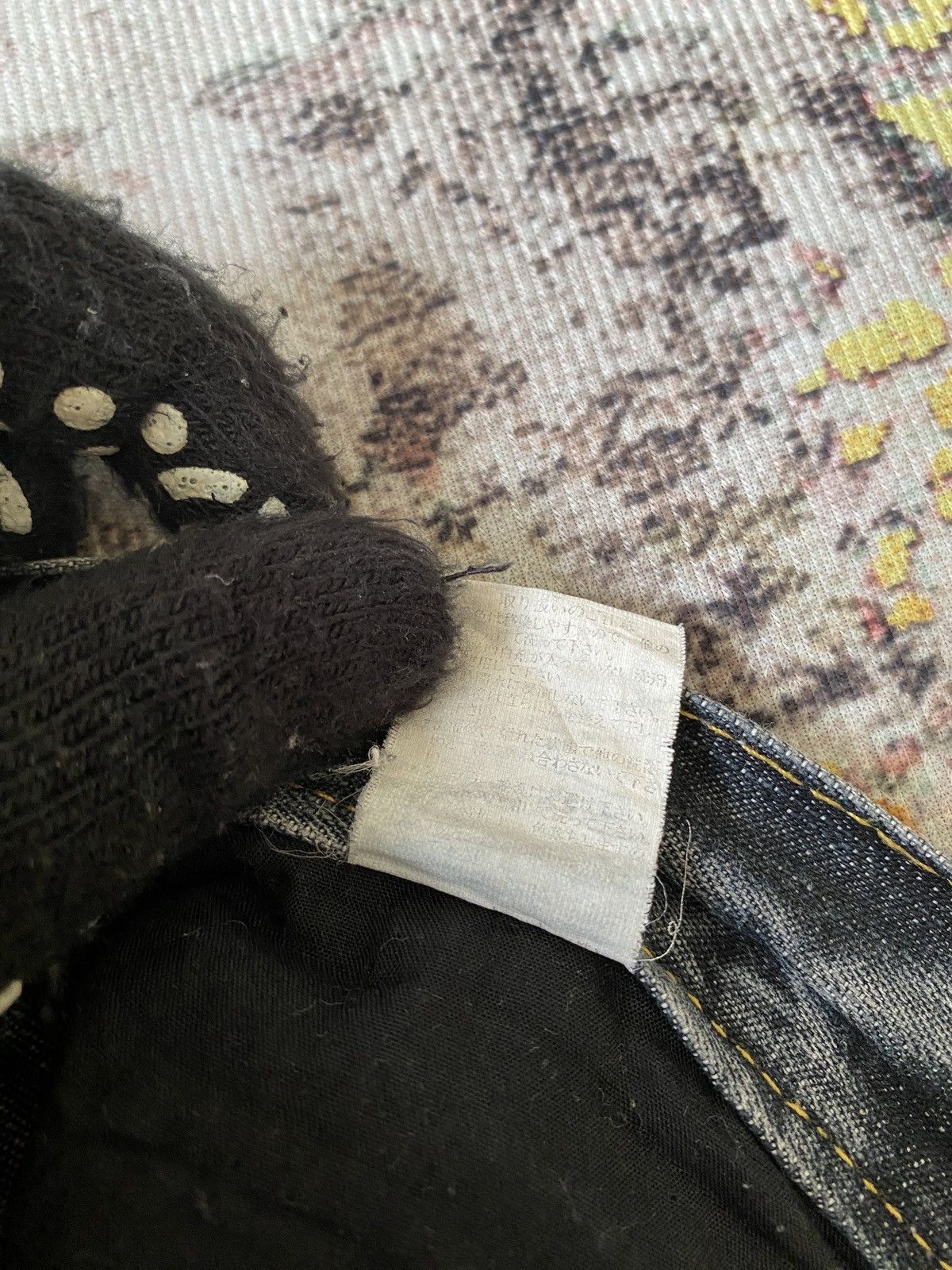 Japanese Brand Lowbox Premium Claws Mark Honey Comb Distressed Flare Denim Size US 32 / EU 48 - 23 Thumbnail