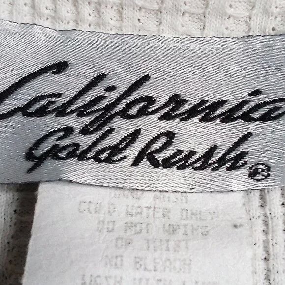 Other Vintage California Gold Rush Cropped Lace Trim Blouse Top Size M / US 6-8 / IT 42-44 - 5 Thumbnail