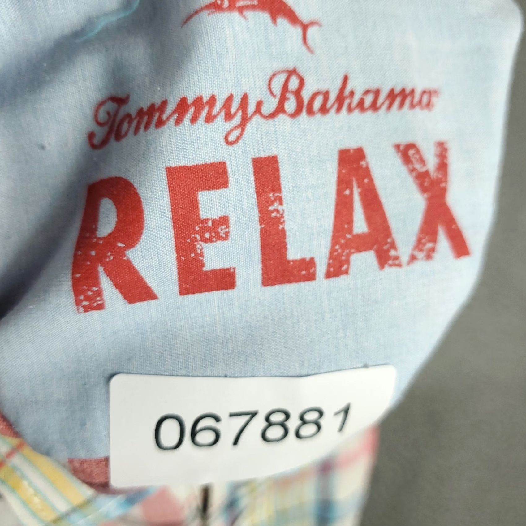 Tommy Bahama Tommy Bahama Shirt Mens Large Pink Blue Linen Plaid Hawaiian Button Up Shirt Size US L / EU 52-54 / 3 - 8 Thumbnail