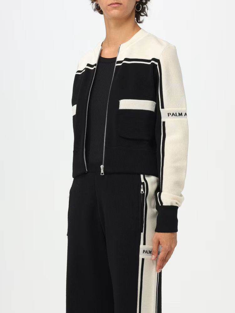Palm Angels o1y1125 Cardigan in Ivory/Black Size XXS / US 00 / IT 34 - 4 Thumbnail