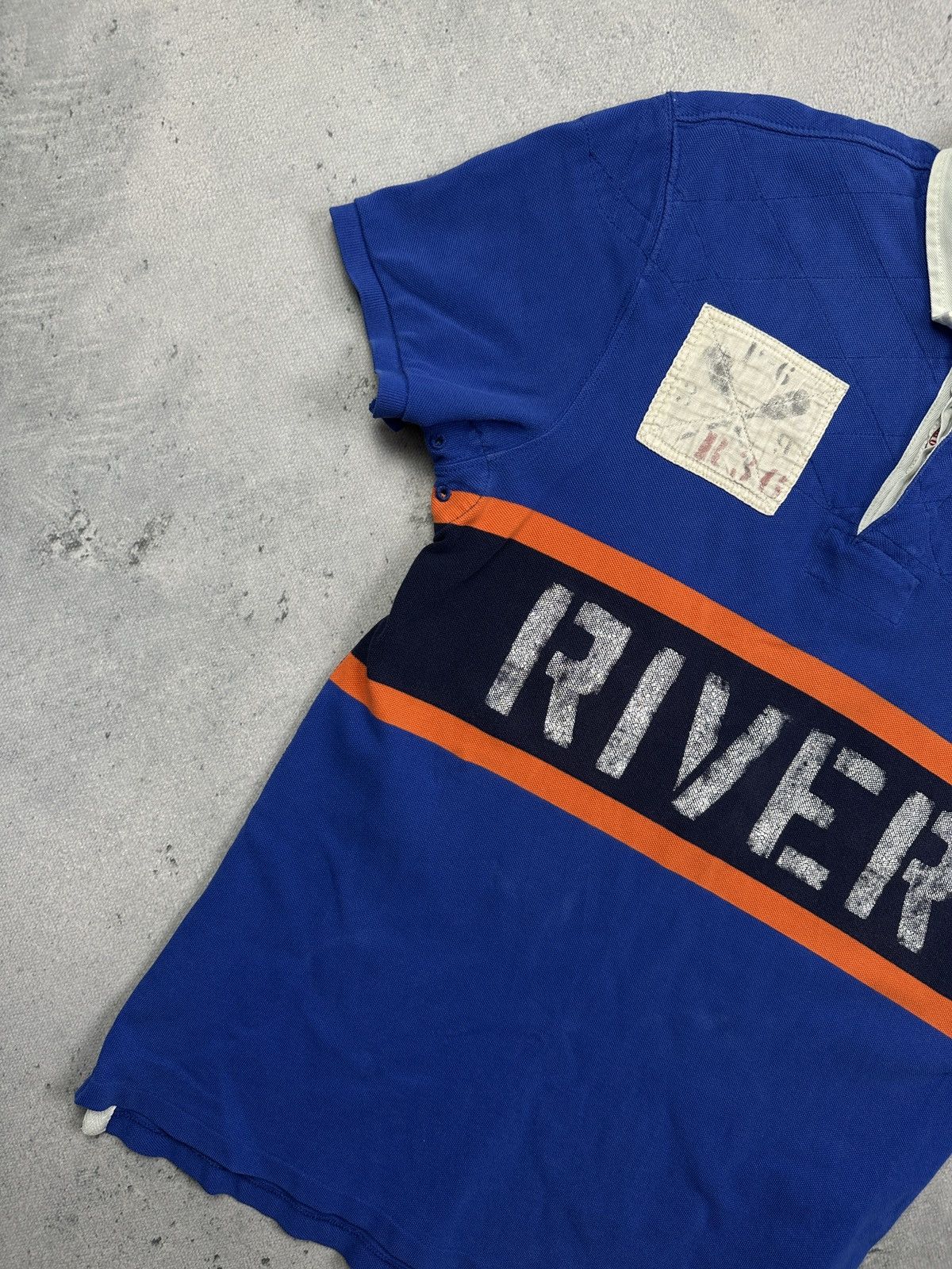 Polo Ralph Lauren Vintage Polo Ralph Lauren Rugby RIVER Patchwork Crest Shirt Size US L / EU 52-54 / 3 - 3 Thumbnail
