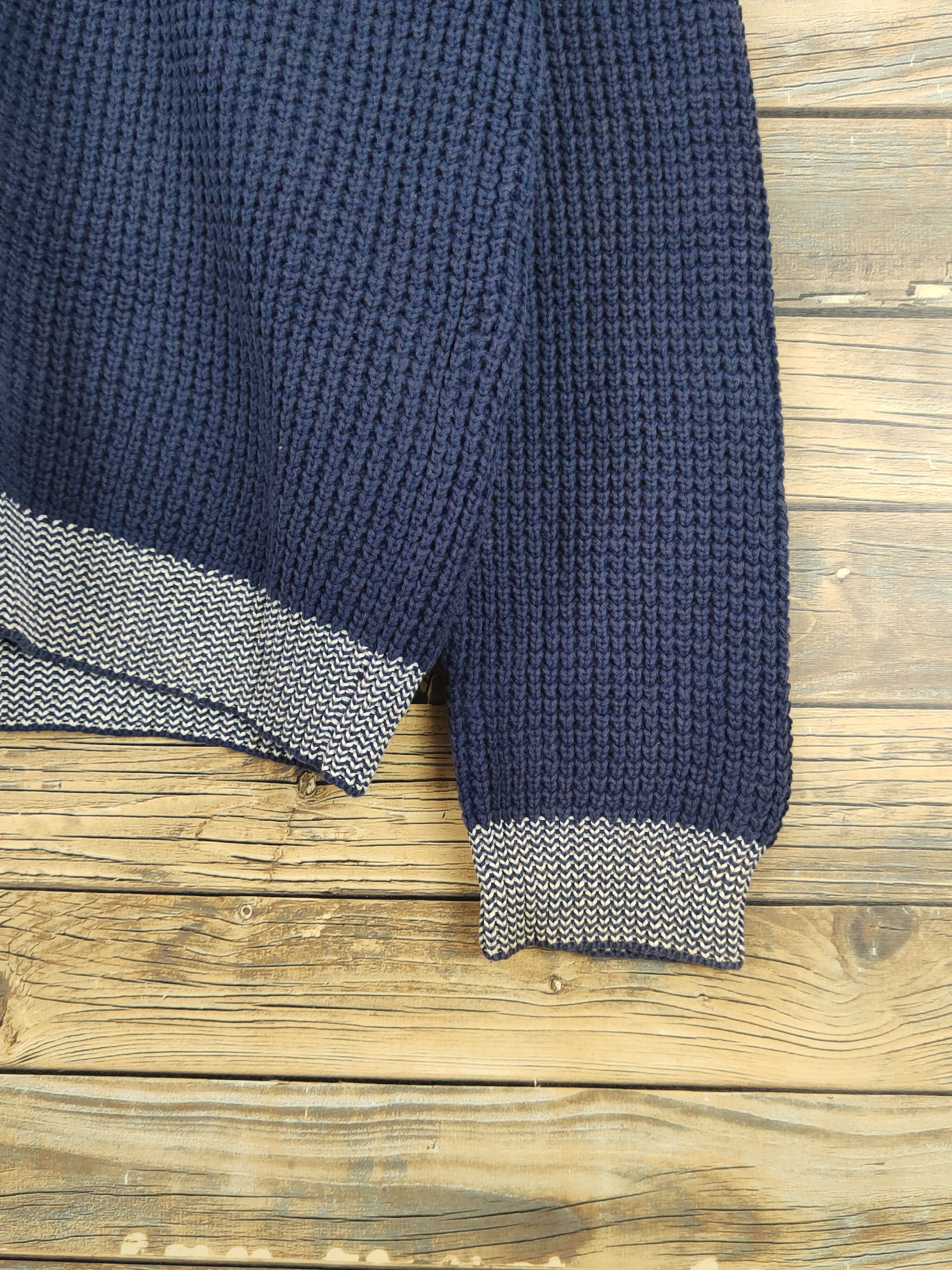 Homespun Knitwear Fairwhale Navy Knitwear Cardigan #W1097 Size US L / EU 52-54 / 3 - 6 Thumbnail