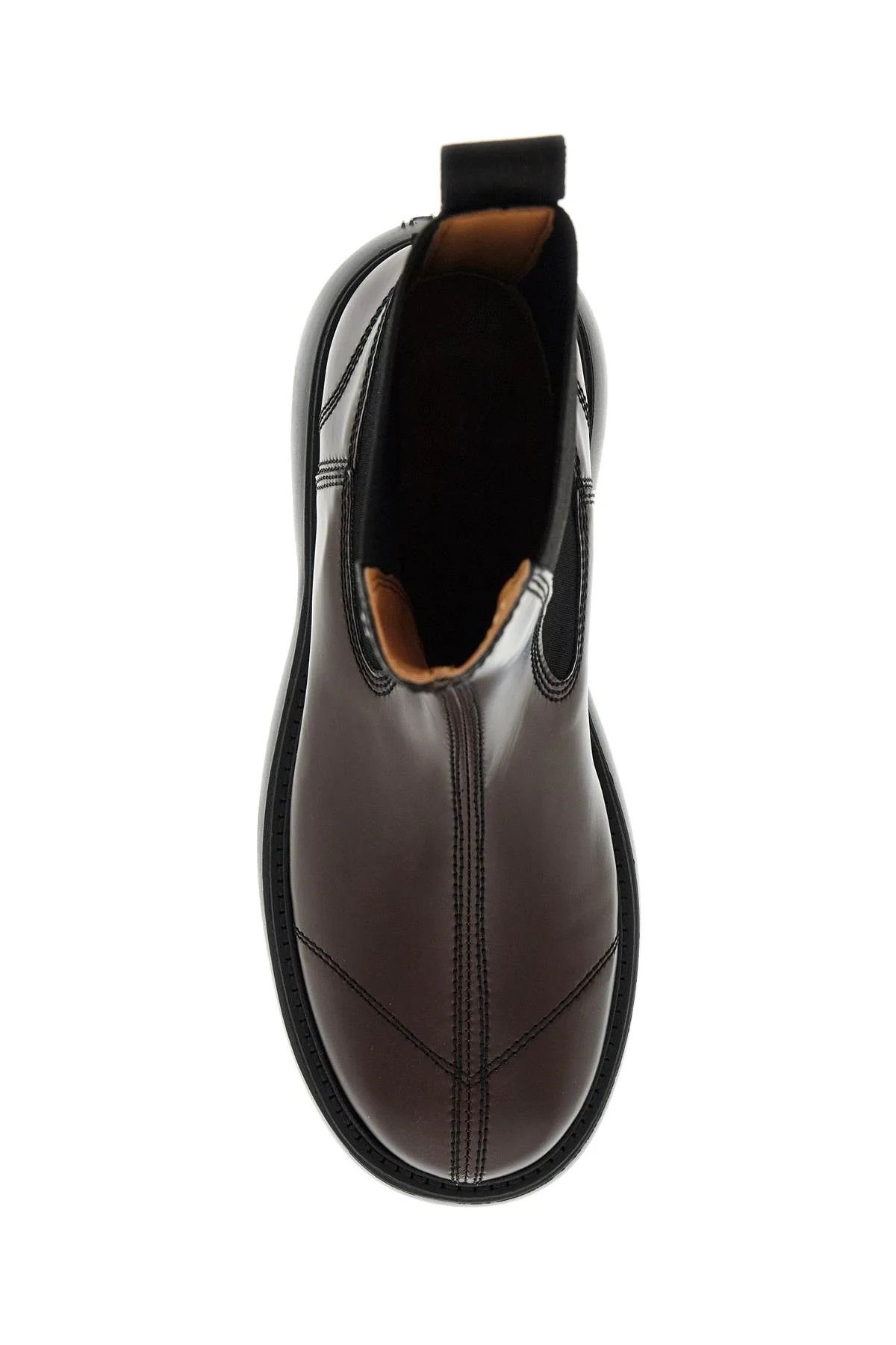 Ganni o1s22i1n1024 Mid Chelsea Ankle Boots in Chocolate Brown Size US 11 / IT 41 - 2 Thumbnail
