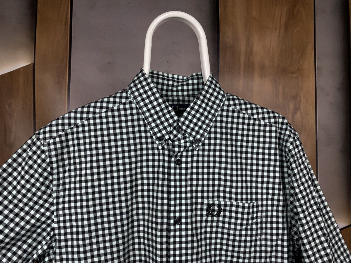 Fred Perry 🦚Shirt Short Sleeve Fred Perry Checkered Flannel Luxury Tee🦚 Size US M / EU 48-50 / 2 - 4 Thumbnail