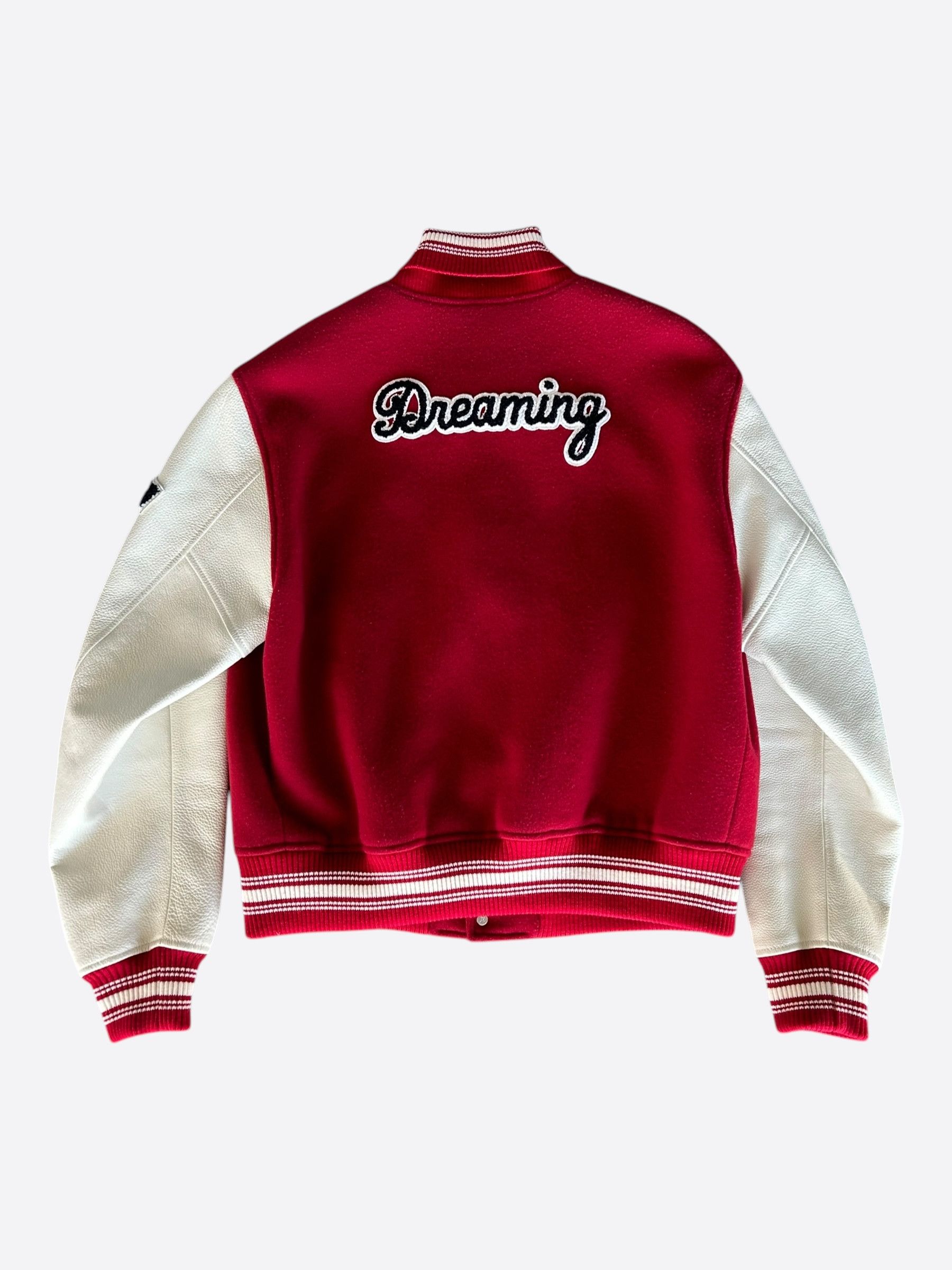 Louis Vuitton Louis Vuitton Red & White Dreaming Varsity Jacket Size US M / EU 48-50 / 2 - 2 Thumbnail
