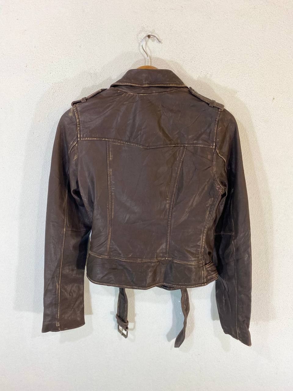 Old Navy old navy genuine leather double collar jacket nice design Size US XS / EU 42 / 0 - 10 Thumbnail