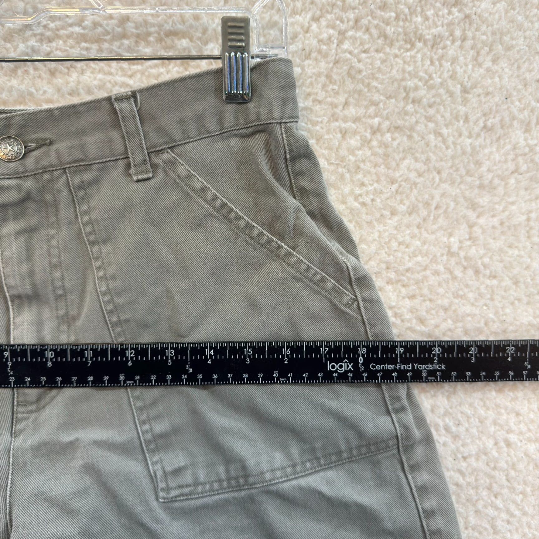 Vintage VINTAGE 90s Y2K Cargo Shorts Khaki Green High Waisted 8 28 Kim Possible Womens Mens Size 30" / US 8 / IT 44 - 6 Thumbnail