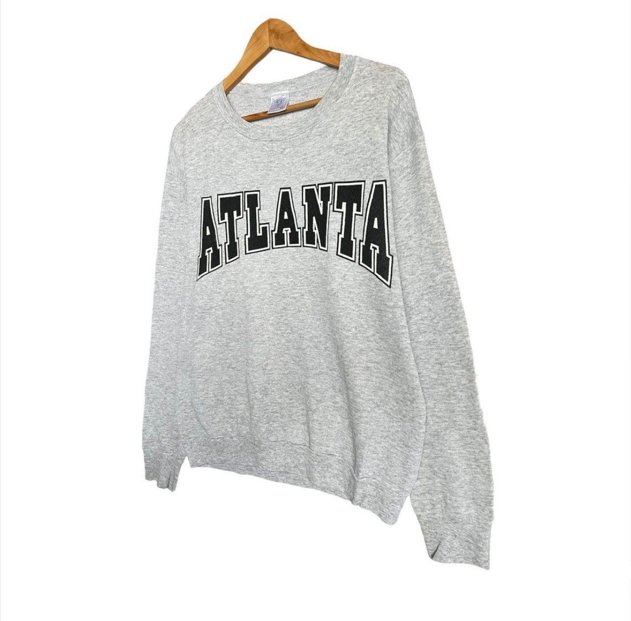 Vintage Vintage 90s Atlanta State Collage Spellout Grey Sweatshirt Size US L / EU 52-54 / 3 - 3 Thumbnail