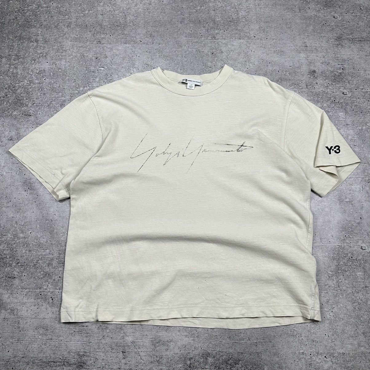 Yohji Yamamoto Adidas Y-3 Yohji Yamamoto Signature Print T-shirt Men’s Size US L / EU 52-54 / 3 - 1 Thumbnail