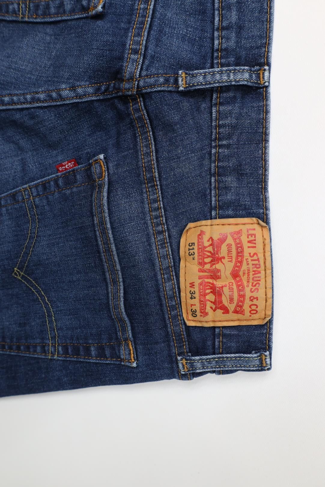 Levi's Vintage Y2K Levis 513 Slim Stretch Straight Leg Denim Jeans Size US 34 / EU 50 - 14 Thumbnail