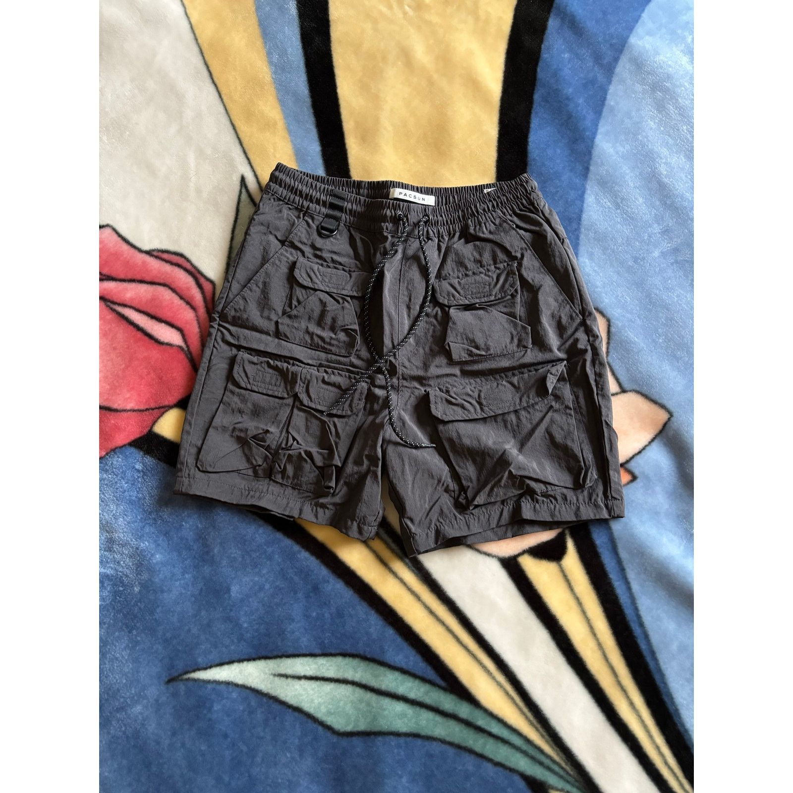 Pacsun Black Utility Cargo Shorts Techwear Tactical Nylon Men’s Size US 32 / EU 48 - 1 Thumbnail
