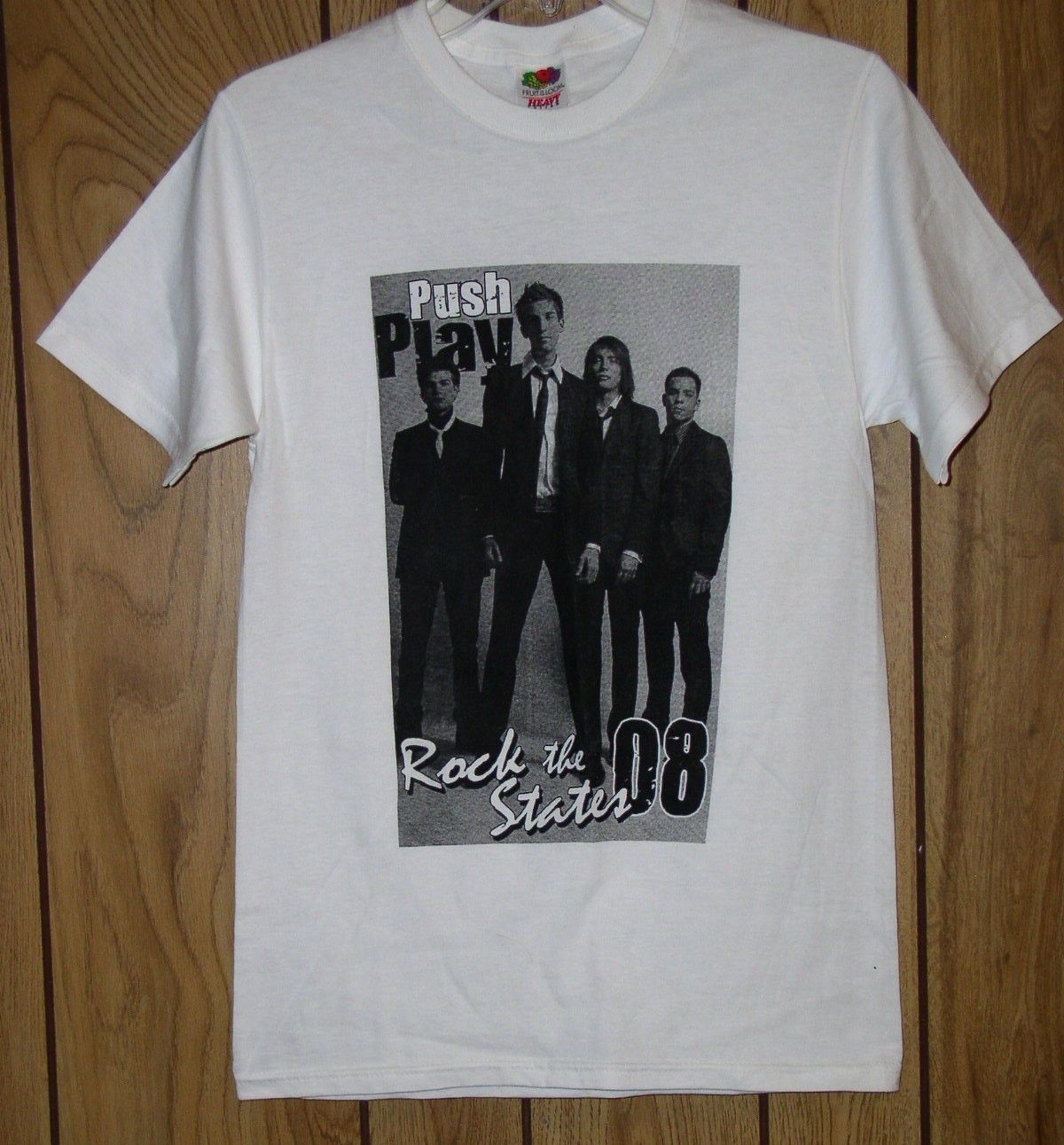 Fruit Of The Loom Push Play Band Concert Tour T Shirt 2008 Rock The States Size US S / EU 44-46 / 1 - 1 Thumbnail