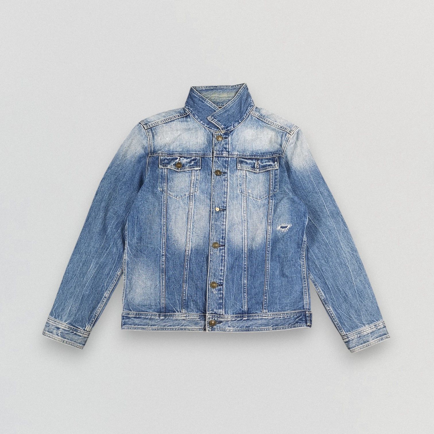 Vintage Jack & Jones Faded Blue Denim Trucker Jacket
