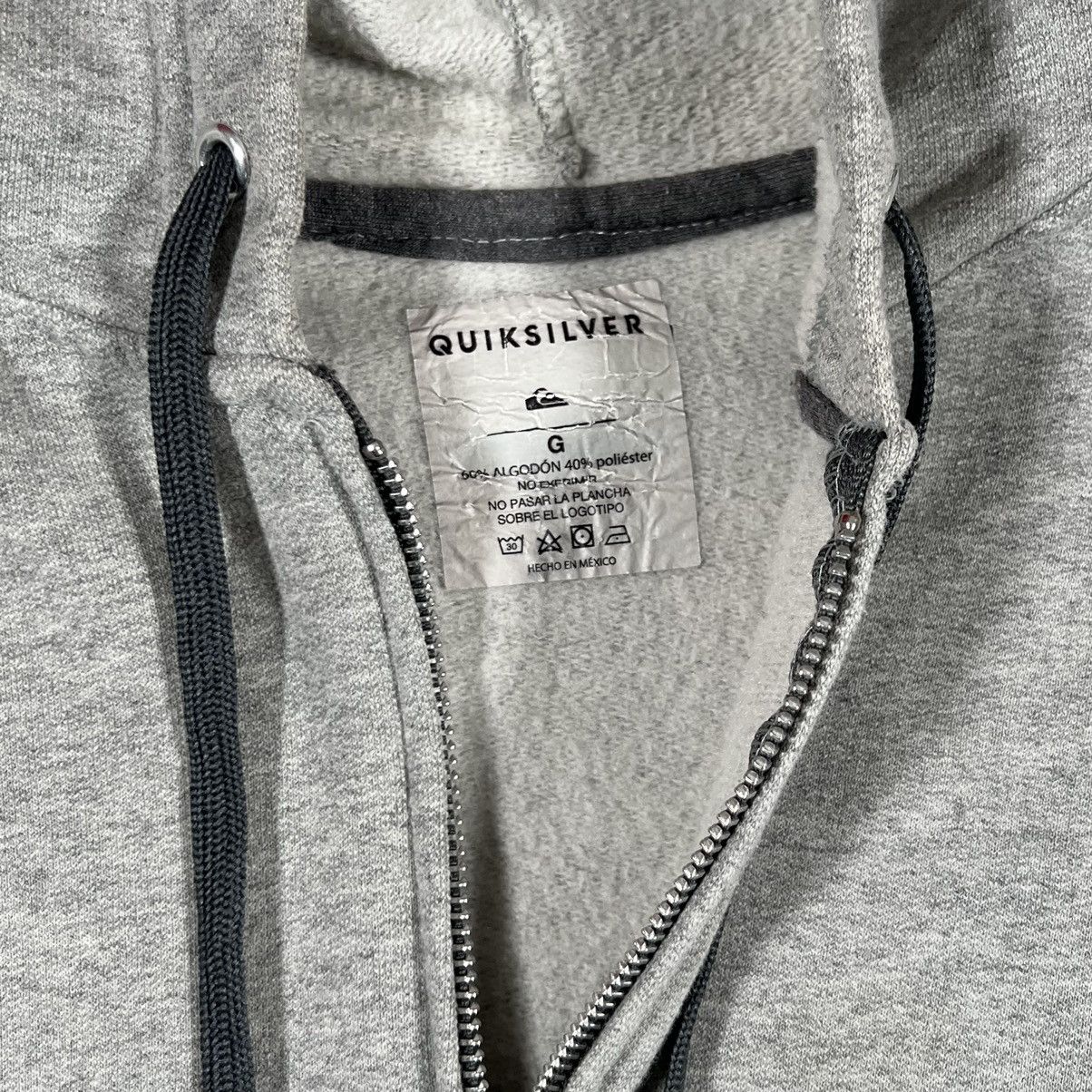 Quiksilver × Vintage Y2K 2000s Surf Quicksilver Logo Grey Zip Up Hoodie Skater Size US L / EU 52-54 / 3 - 4 Thumbnail