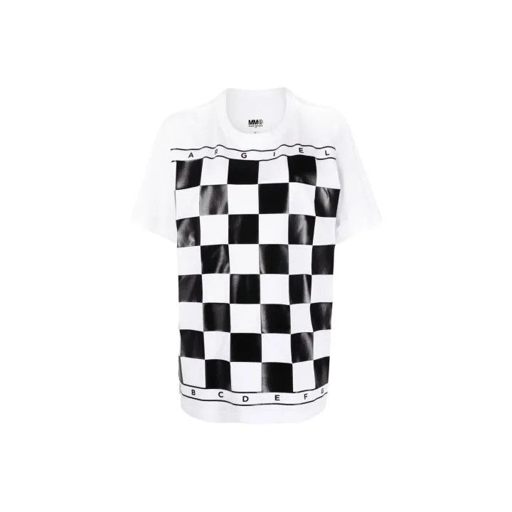 Maison Margiela MM6 Maison Margiela Checkerboard Short Sleeve T-Shirt 0079 Size XS / US 0-2 / IT 36-38 - 1 Thumbnail