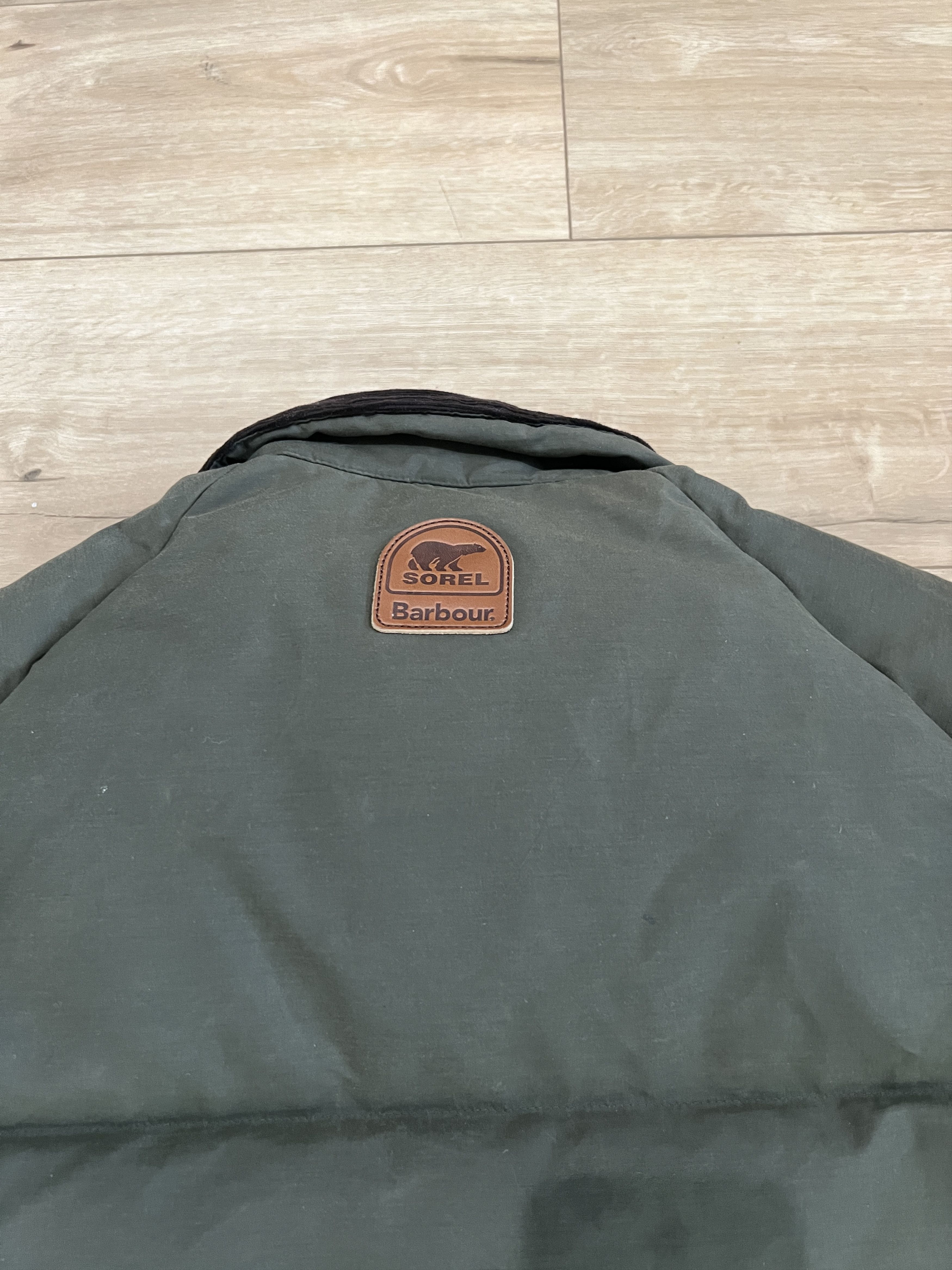 SOREL Sorel x Barbour Green Down Transport Wax Puffer Jacket Size US M / EU 48-50 / 2 - 5 Thumbnail