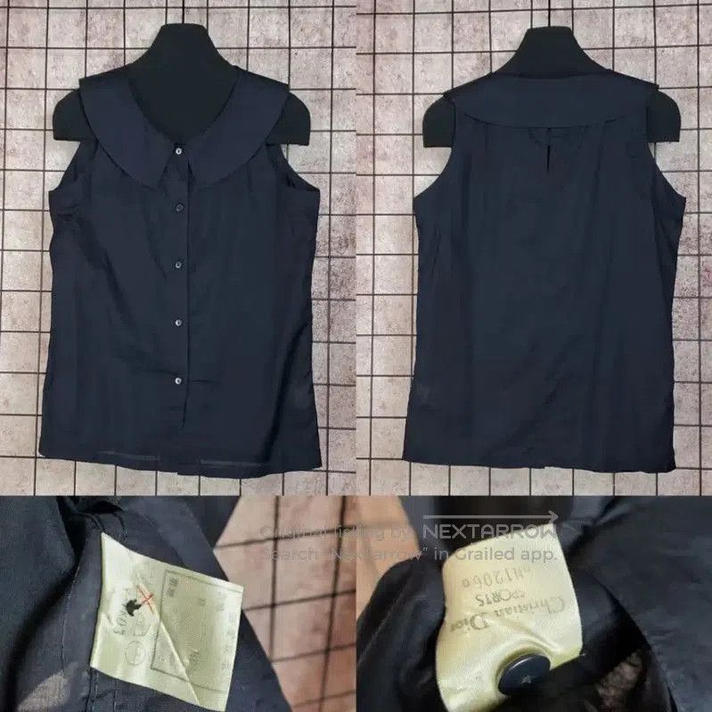 Dior Dior Summer Navy Blue Sleeveless Cotton Top . Size M / US 6-8 / IT 42-44 - 2 Thumbnail