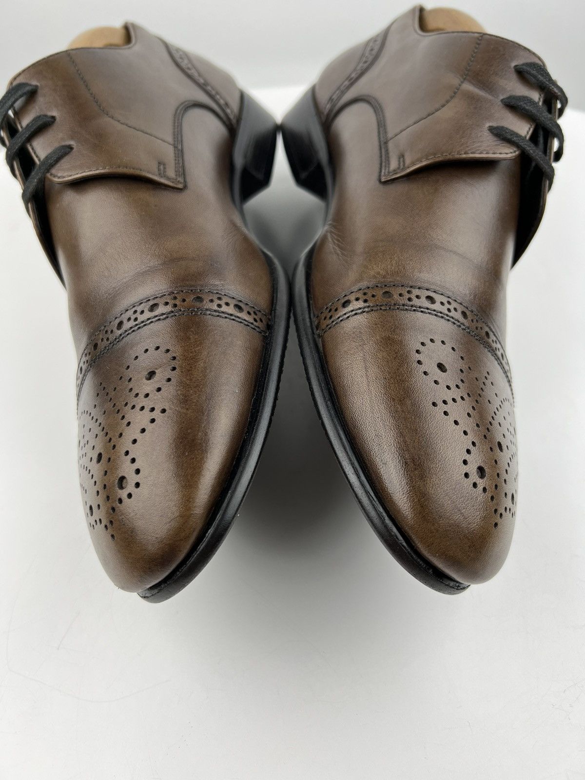Balmain BALMAIN PARIS Derby Leather Shoes Wingtip Brown Men’s Size US 9 / EU 42 - 8 Thumbnail