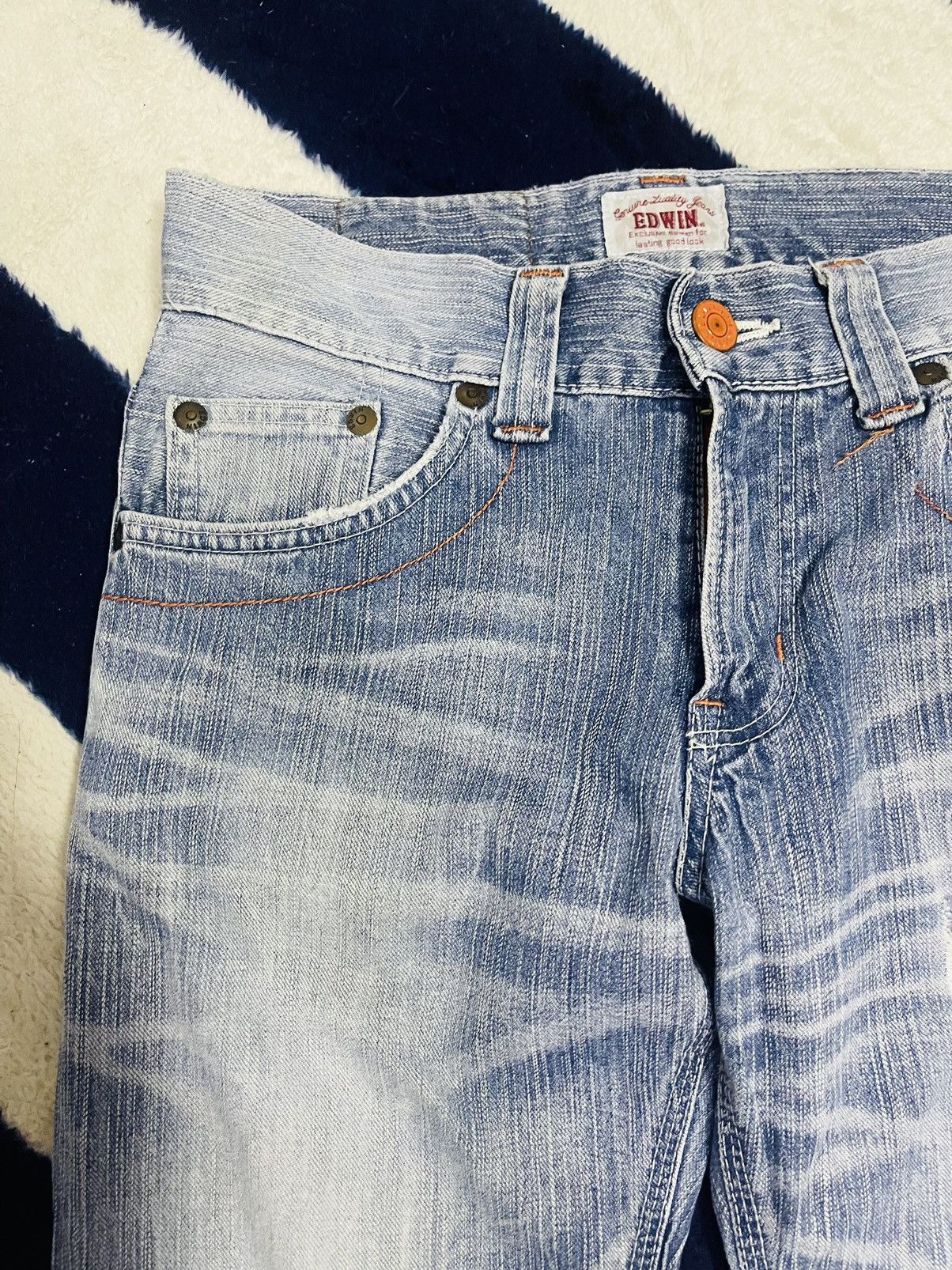 Edwin × Japanese Brand Edwin Distressed Jeans (16) Size US 30 / EU 46 - 13 Thumbnail
