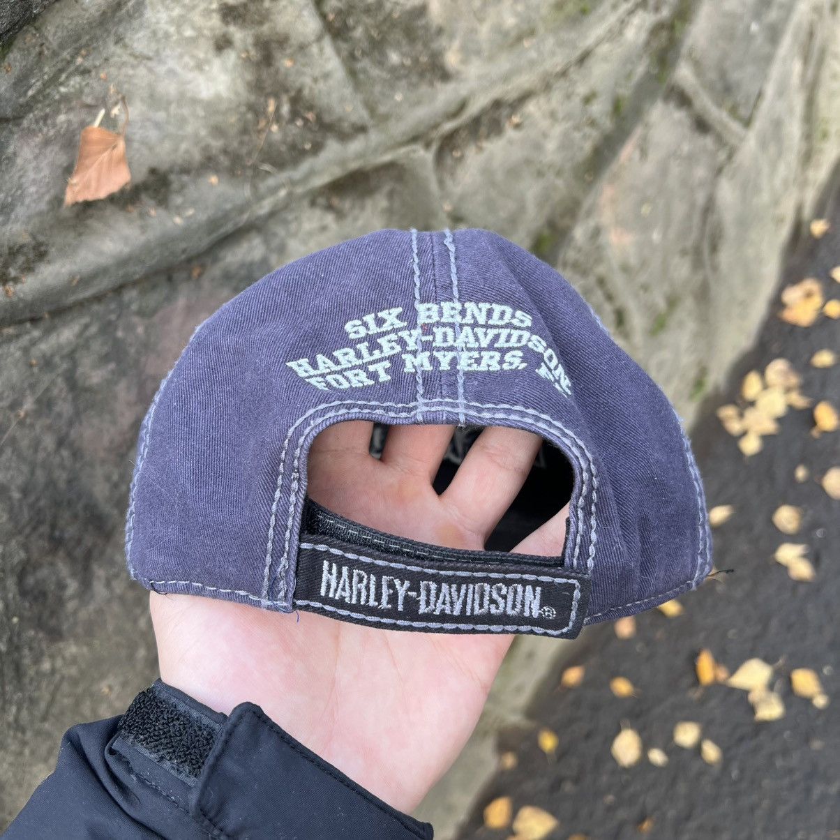 Harley Davidson Vintage Harley Davidson Y2K Faded Racing Cap Hat Size ONE SIZE - 4 Thumbnail