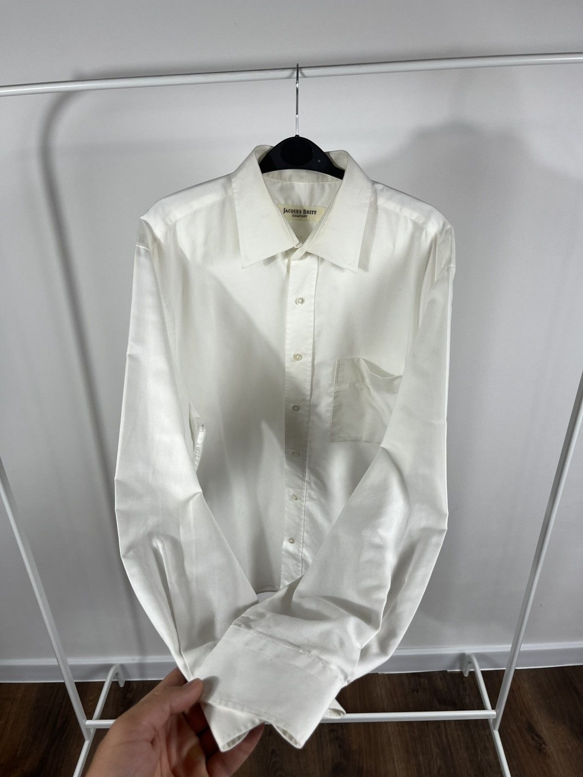 Other Jacques Britt Comfort White Cotton Dress Shirt Size 42 Size US L / EU 52-54 / 3 - 11 Thumbnail