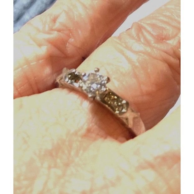 Other Cubic Zirconia or Glass 925 Sterling Wedding Set W/X Sz 8.75 Size ONE SIZE - 2 Thumbnail