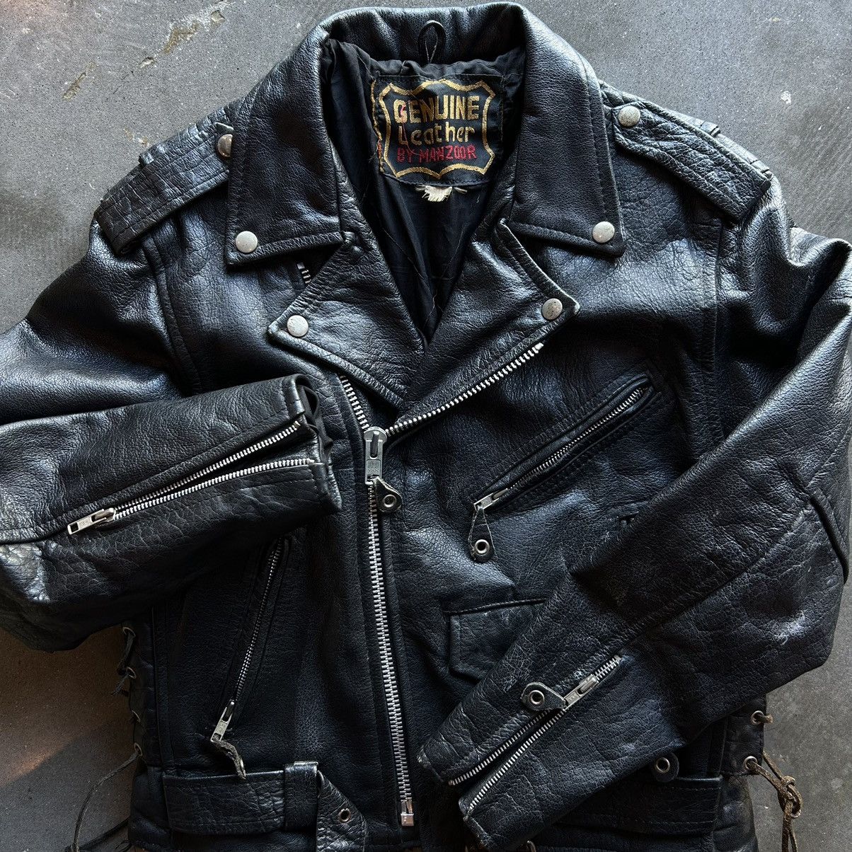 Genuine Leather Vintage Leather Jacket by Manzoor Grailed