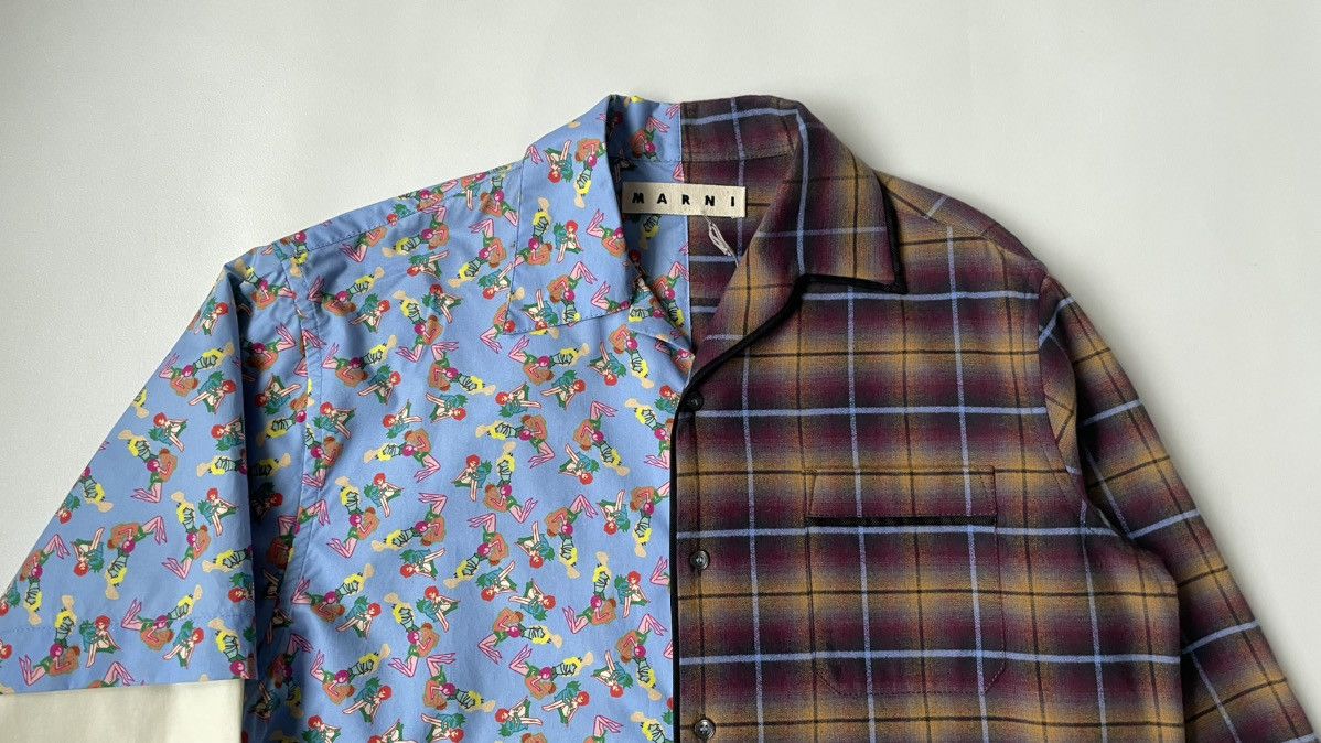 Marni A/W 22 Split Print Camp Collar Shirt Size US M / EU 48-50 / 2 - 3 Thumbnail
