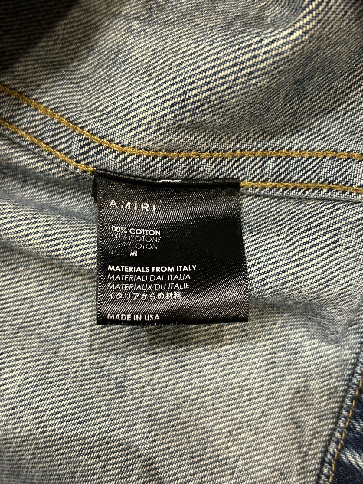 Amiri Amiri Sleeveless Trucker Jacket Size US XL / EU 56 / 4 - 4 Thumbnail