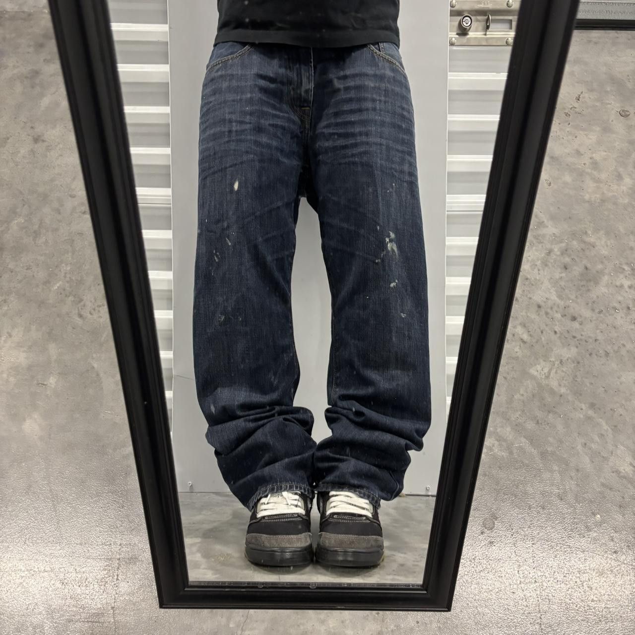Japanese Brand × Vintage Crazy Vintage Y2K/2000s Grunge Dark Wash Denim Jeans! Size US 34 / EU 50 - 1 Thumbnail