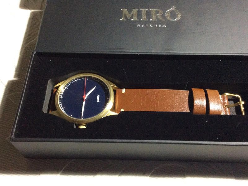 Designer Miro Gold/Blue/Chocolate Men's Watch Size ONE SIZE - 6 Thumbnail