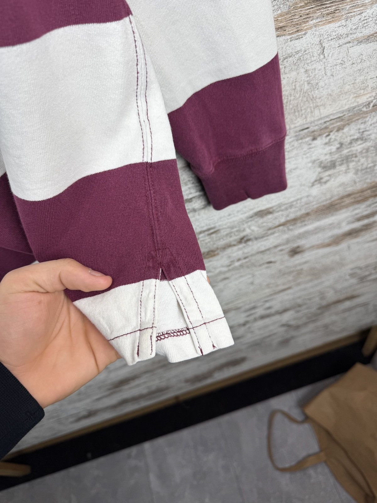 Polo Ralph Lauren Mens Vintage Polo Ralph Lauren rugby sweatshirt striped OG Size US L / EU 52-54 / 3 - 10 Thumbnail