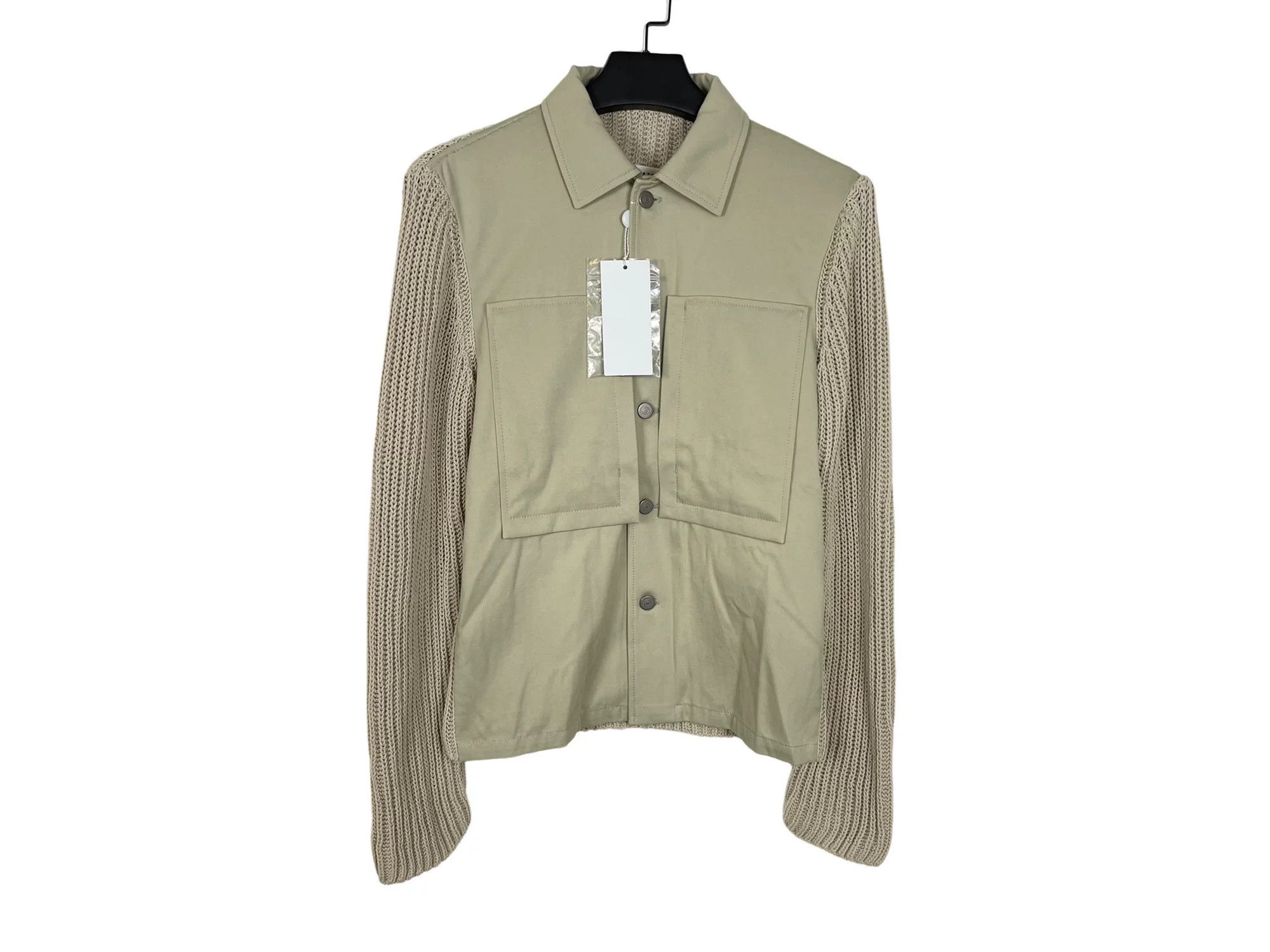 Maison Margiela Maison Margiela Olive-Green Knit Jacket Size US S / EU 44-46 / 1 - 1 Thumbnail