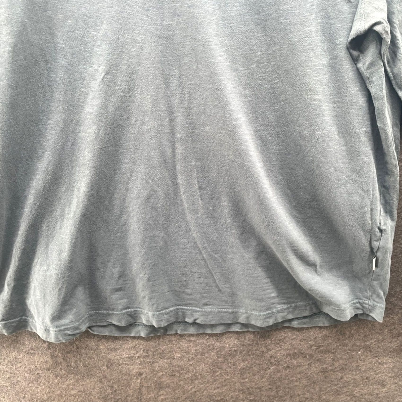 Onia Onia Henley Long Sleeve T-Shirt Mens L Dusty Blue Cotton Size US L / EU 52-54 / 3 - 4 Thumbnail