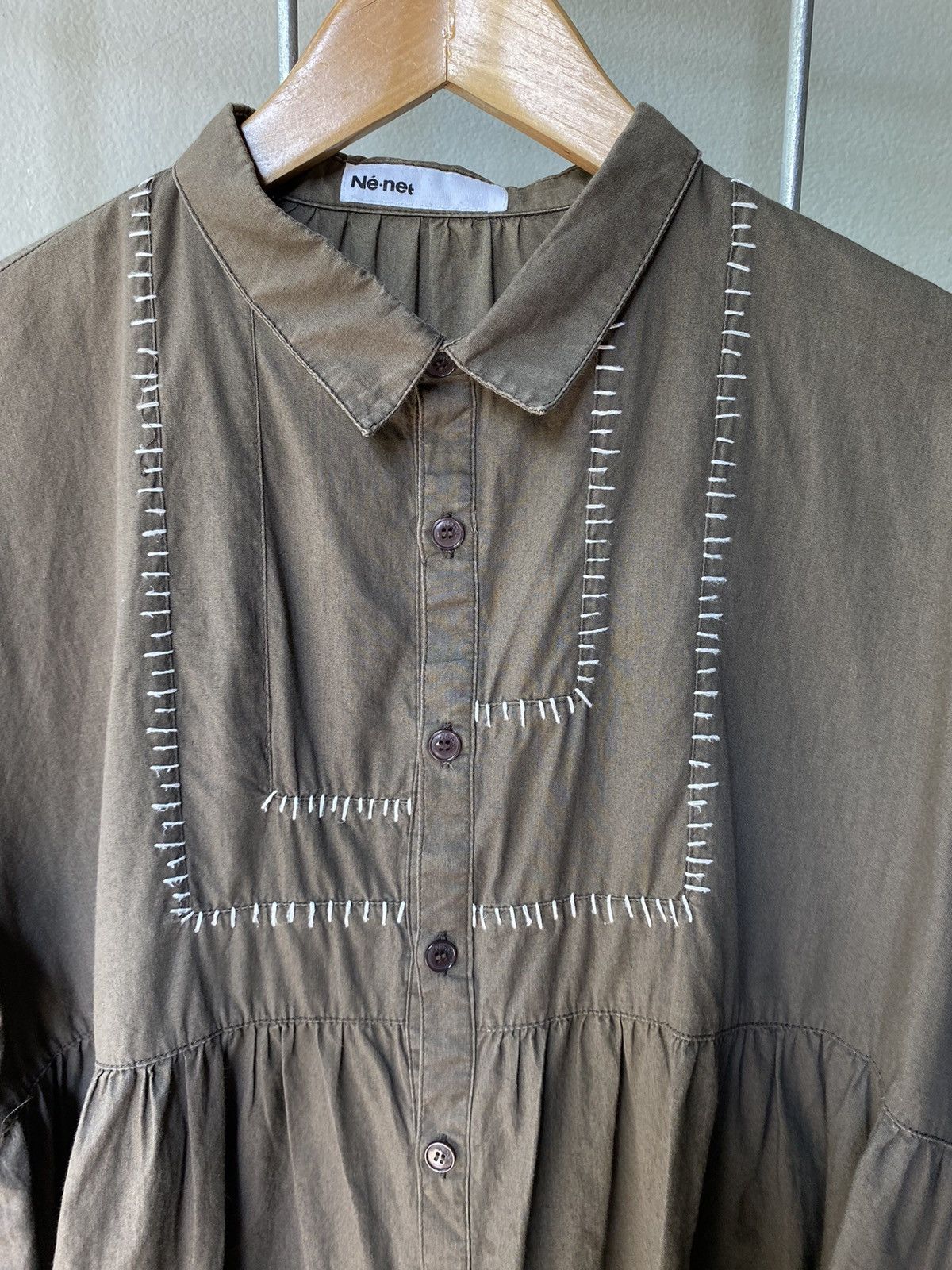 Ne-Net Né-net Bella Brown Embroidered Top Size XS / US 0-2 / IT 36-38 - 13 Thumbnail