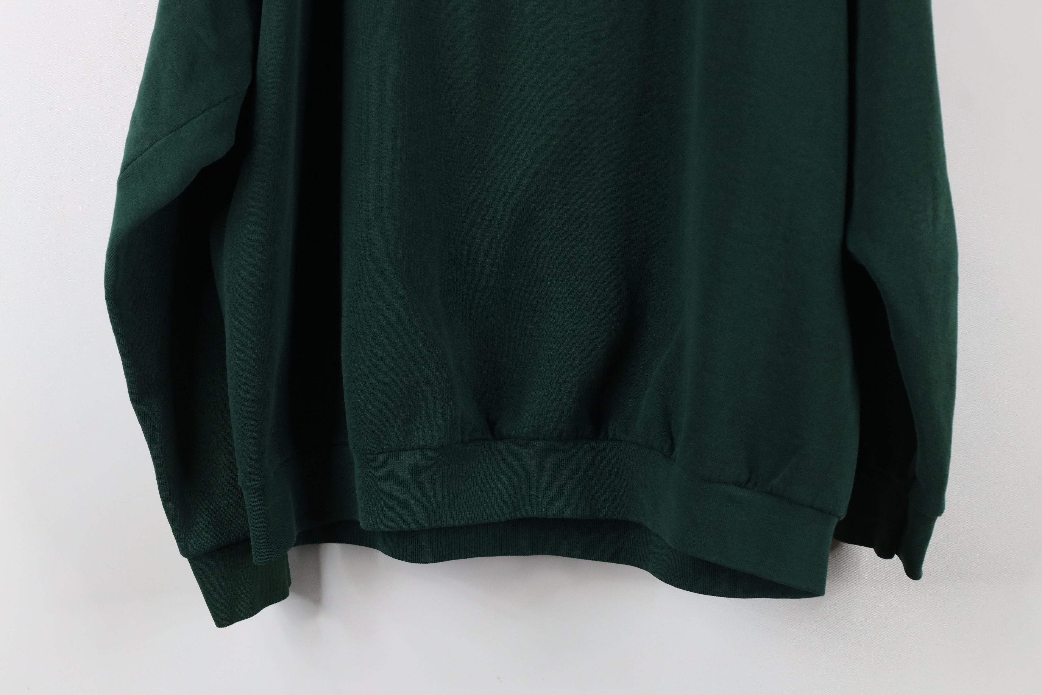 Vintage Vintage 90s Streetwear Boxy Fit Crewneck Sweatshirt Green Size US XL / EU 56 / 4 - 9 Thumbnail