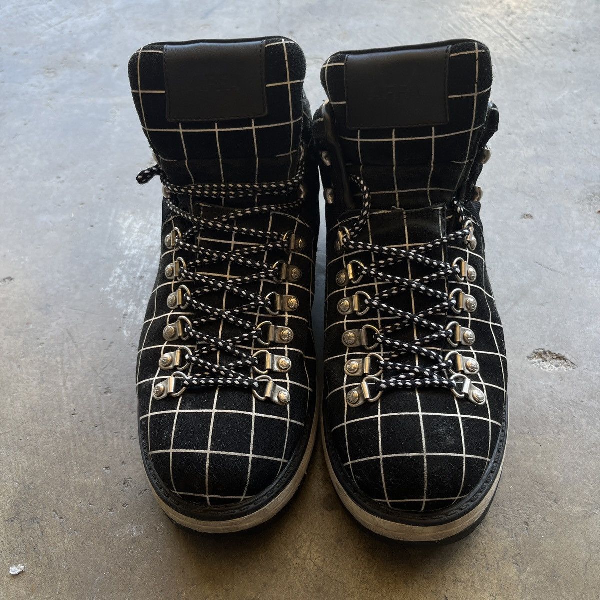 visvim×affa check design trekking boots visvim×affa check design trekking boots - メルカリ