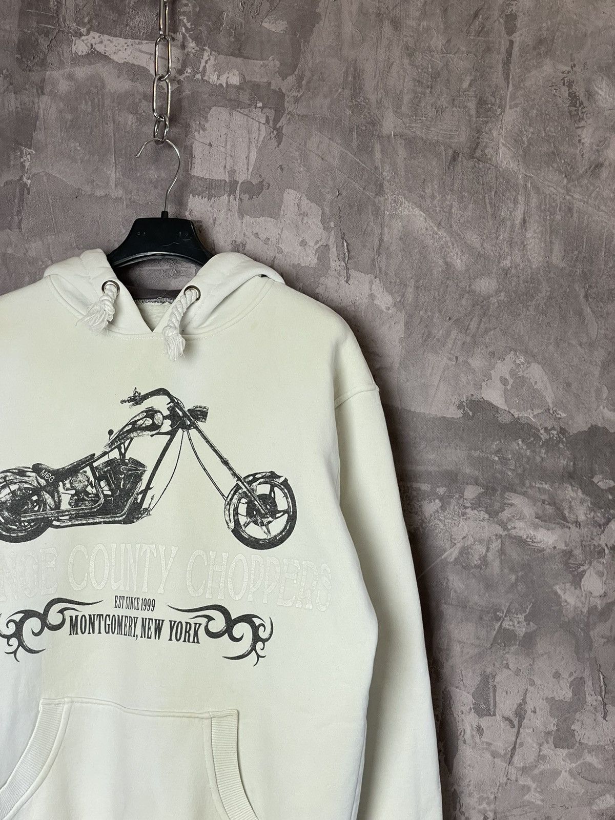 Vintage × West Coast Choppers Vintage 90s Orange County Choppers Sleeve Cross Hoodie Size US M / EU 48-50 / 2 - 4 Thumbnail