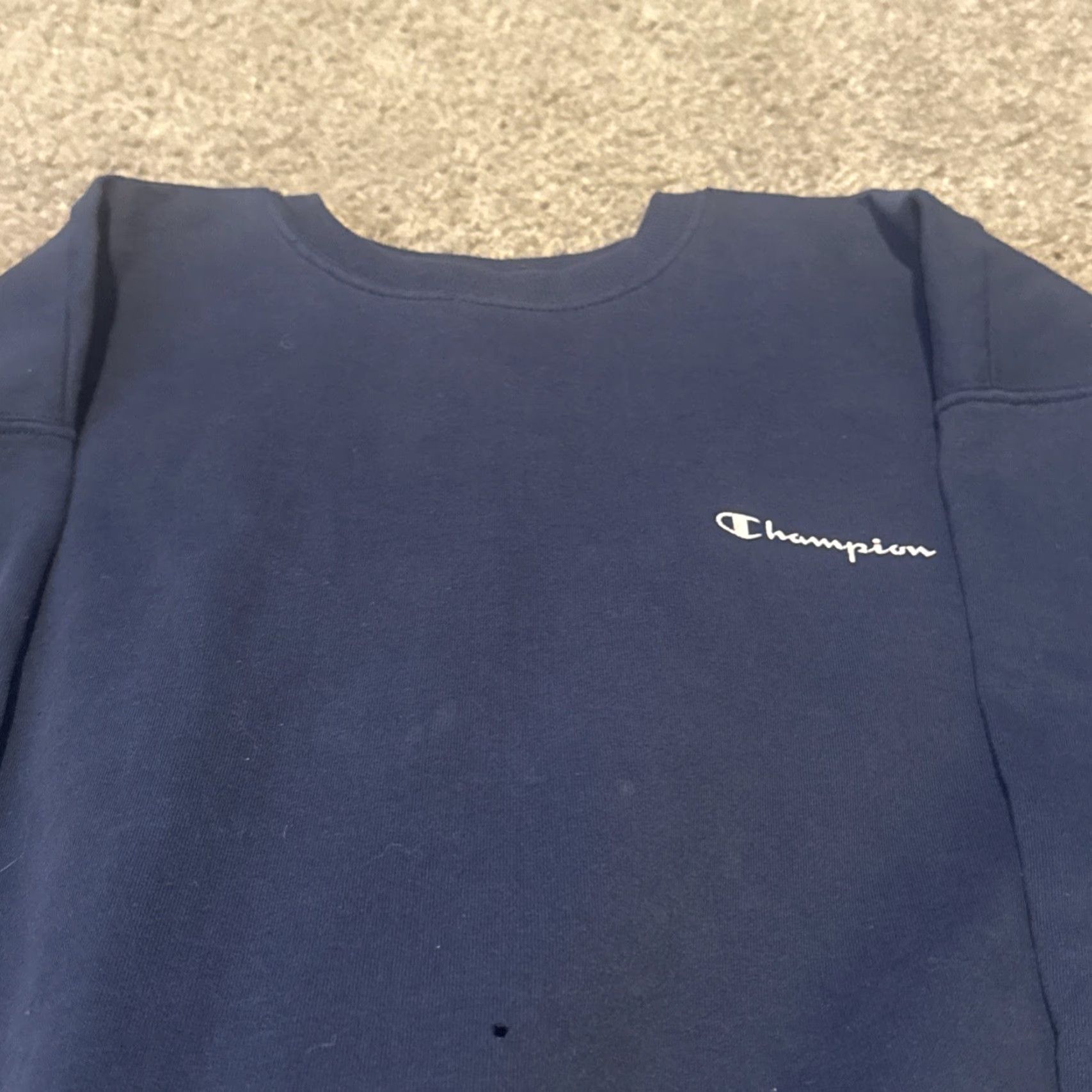 Champion VINTAGE Champion Sweatshirt Crewneck Navy Blue XL 90s Logo Men Shirts? Size US XL / EU 56 / 4 - 5 Thumbnail