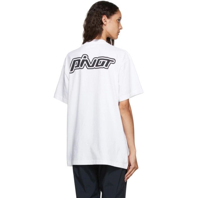 Off-White White Mona Lisa Pivot Oversized T-Shirt Size XXS / US 00 / IT 34 - 4 Thumbnail
