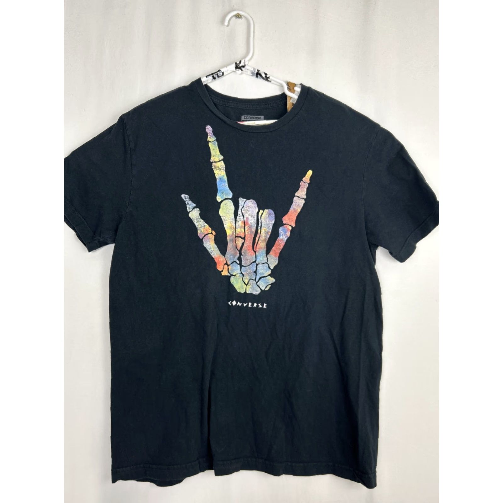 Converse Converse Shirt Mens Medium Black T Shirt I Love You Fingers Skeleton Size US M / EU 48-50 / 2 - 2 Thumbnail
